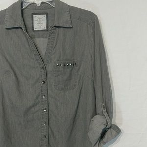 Style& Co ☀️3/$15!🌵 Roll-Tab Button-Up Blouse Top